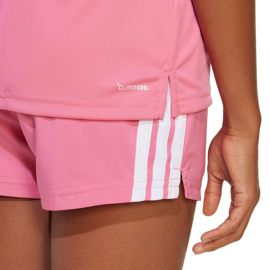 Kids Training Essentials 3-Stripes Tee, Pink — تصویر 4