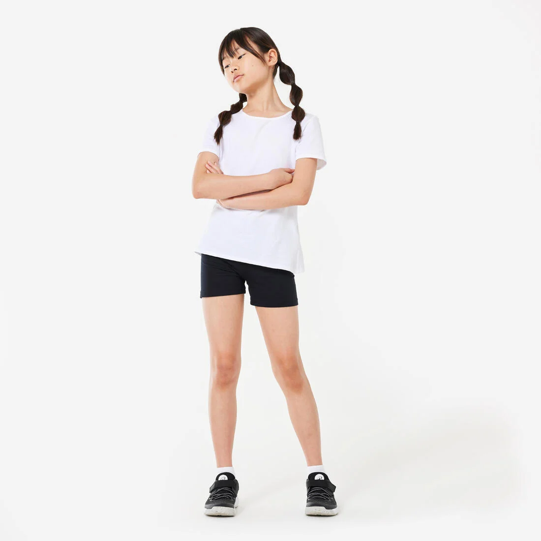 Girls' Sport Shorts Black - Cotton Shorts — تصویر 2