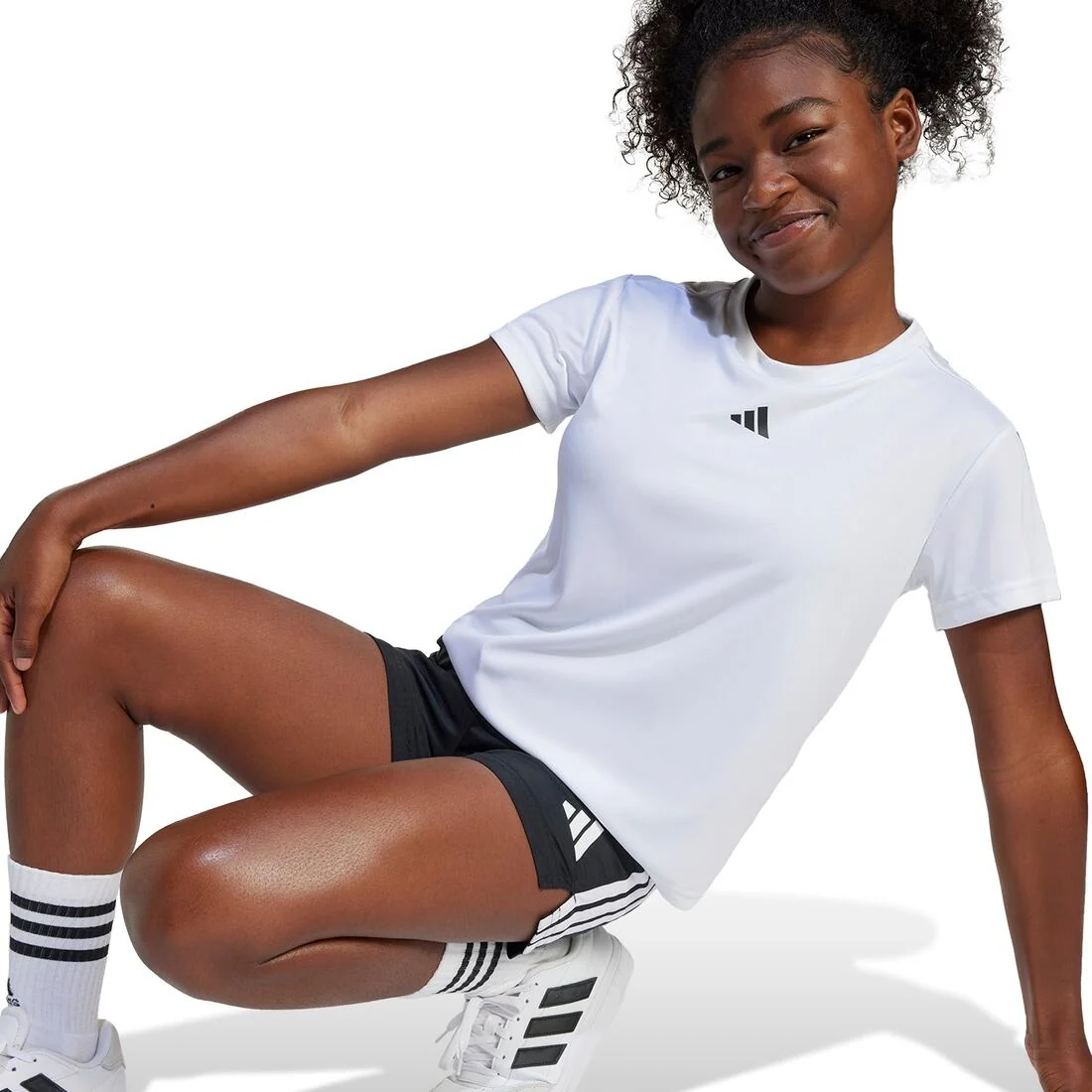Kids Train Essentials Regular Fit Logo Training T-Shirt , White — تصویر 2
