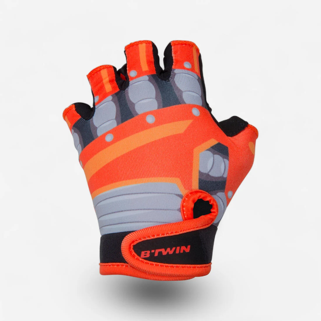 Kids' Fingerless Cycling Gloves - Robot — تصویر 3