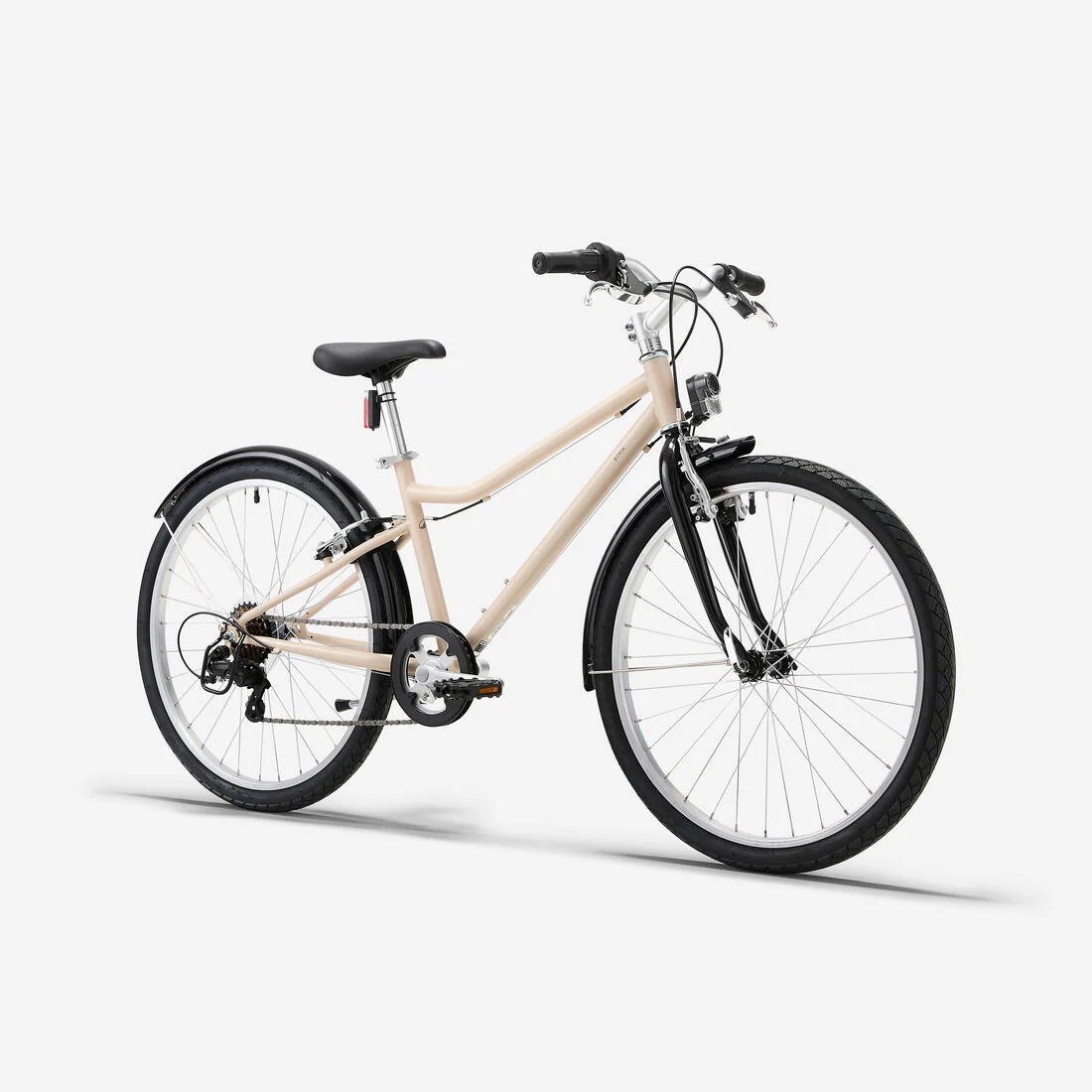 Kids' 24" hydrid bike 9-12 years, BTWIN 500 - Beige — تصویر 2