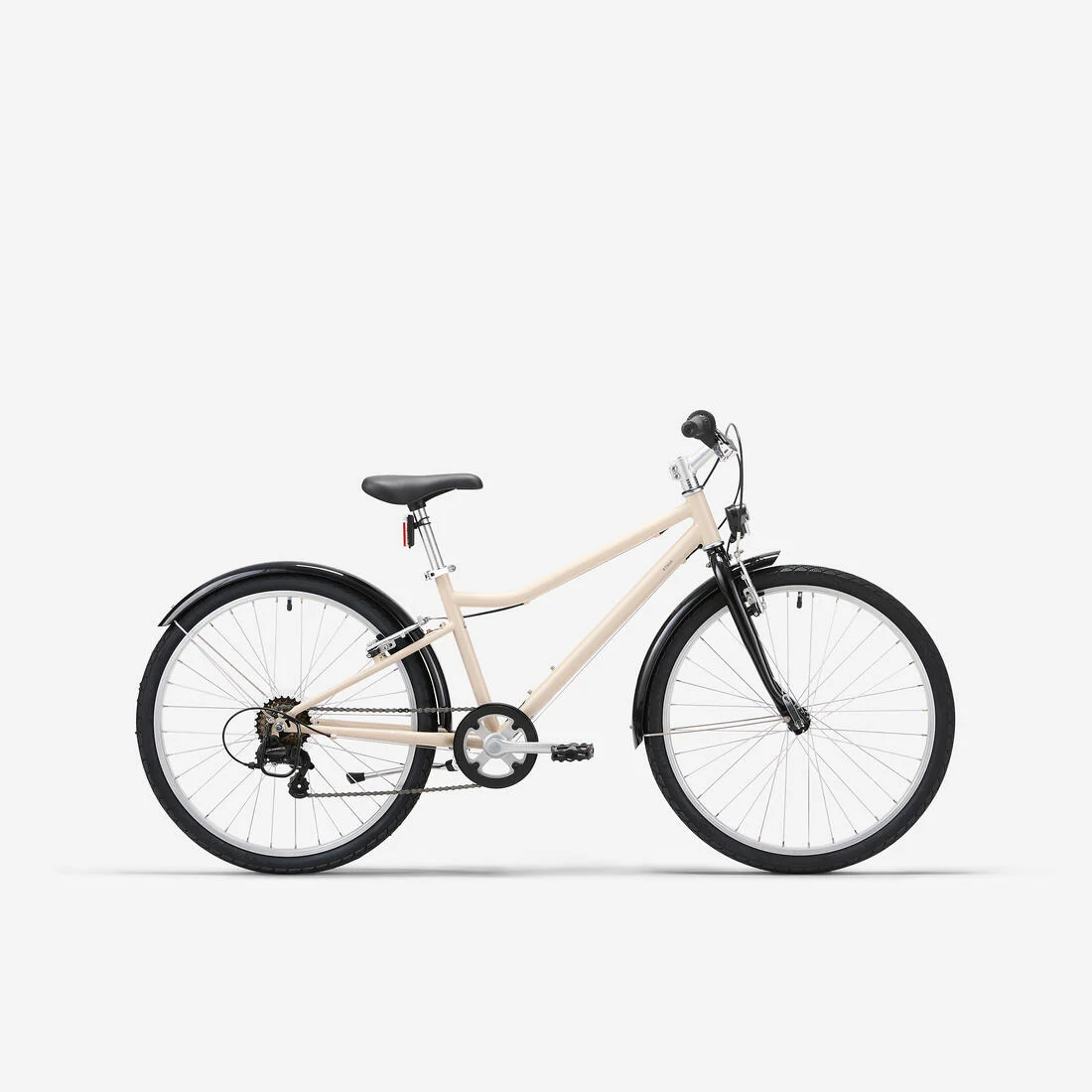 Kids' 24" hydrid bike 9-12 years, BTWIN 500 - Beige — تصویر 1