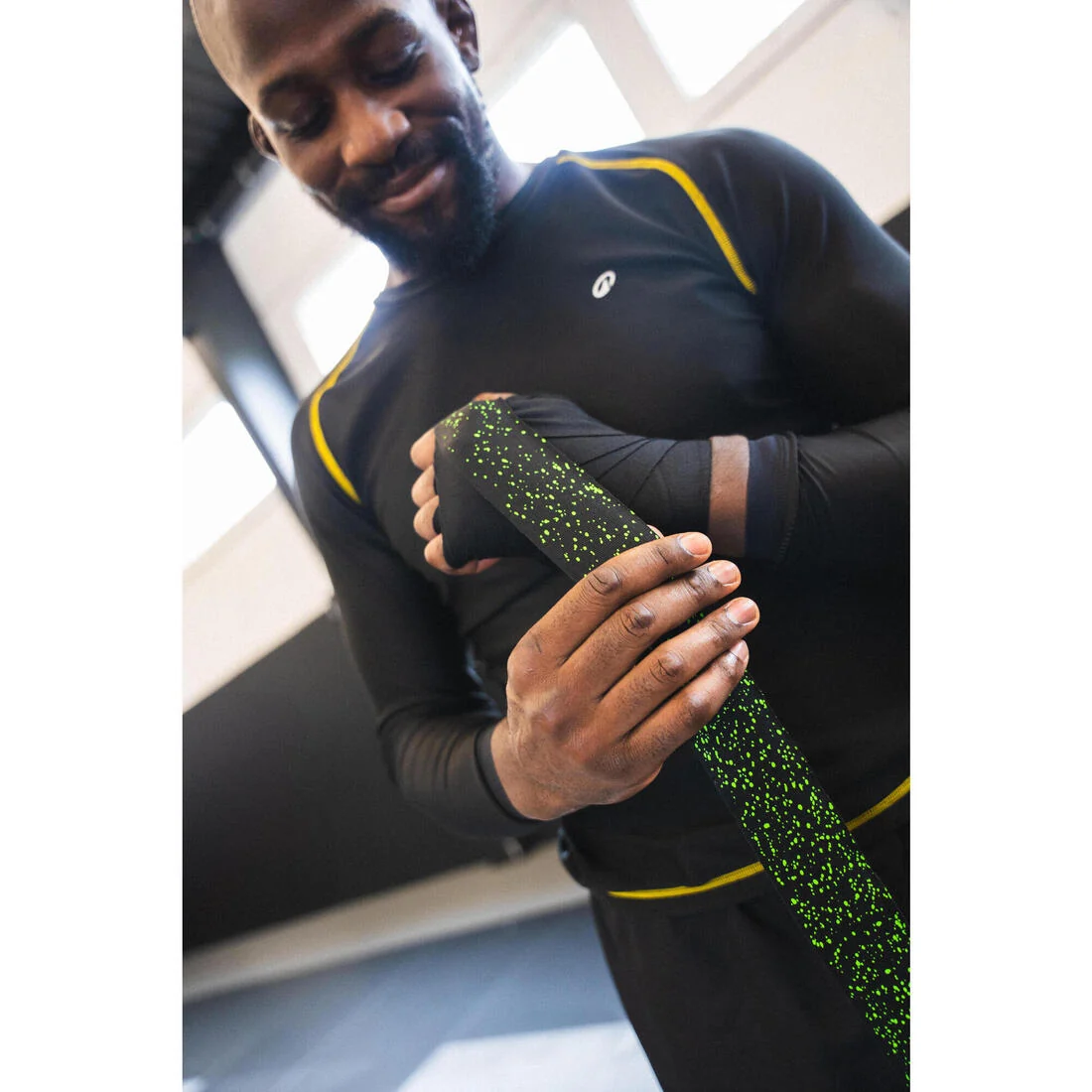Boxing Wraps 4.5 m - Green/Black — تصویر 5