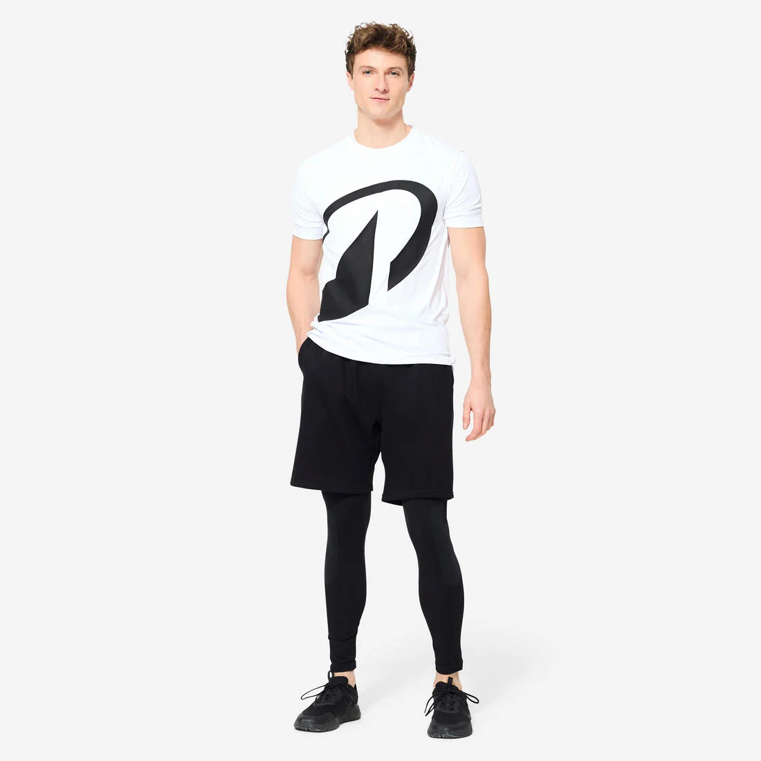 Men's Cross Training Seamless Leggings - Black — تصویر 2