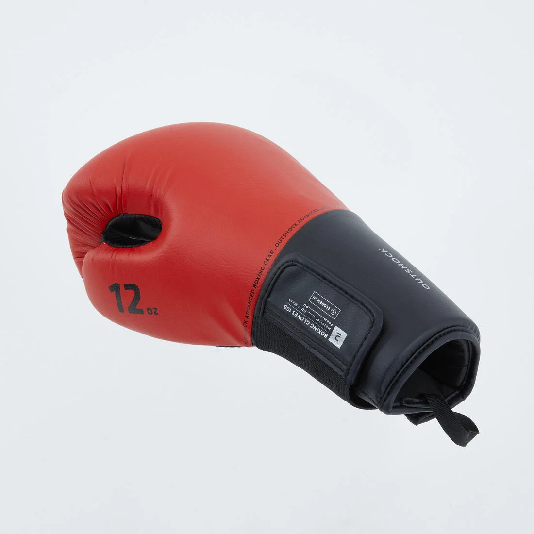 Adult Training Boxing Gloves Beginner - Red/Black — تصویر 3