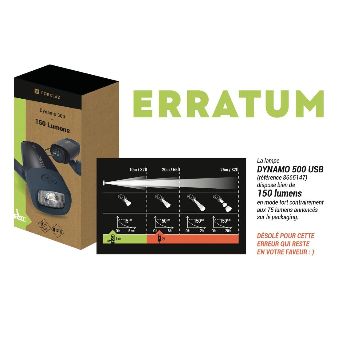 150lm rechargeable torchlight with dynamo DYNAMO 500 — تصویر 2