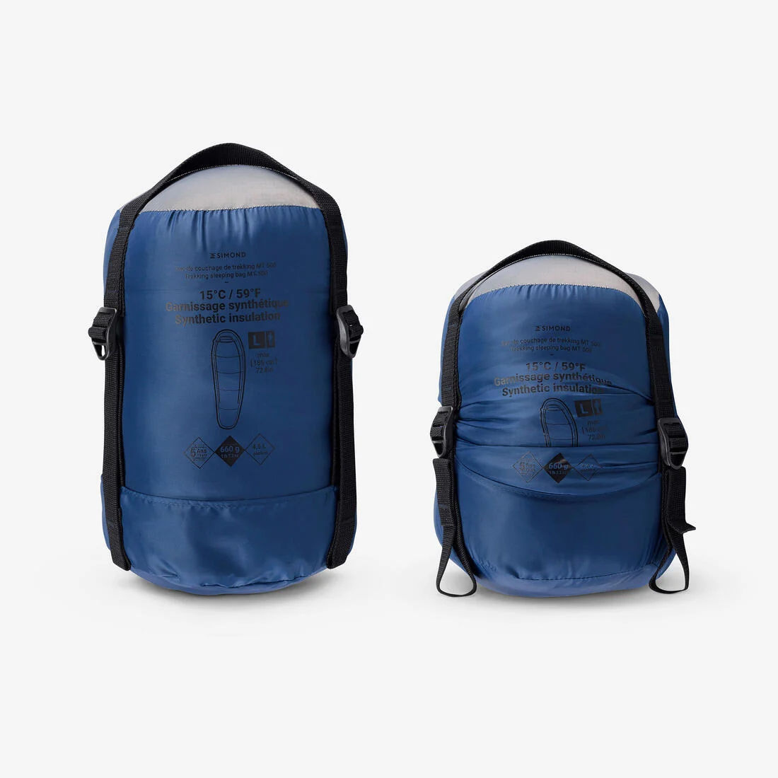 15°C trekking sleeping bag, twinnable - MT500 — تصویر 3