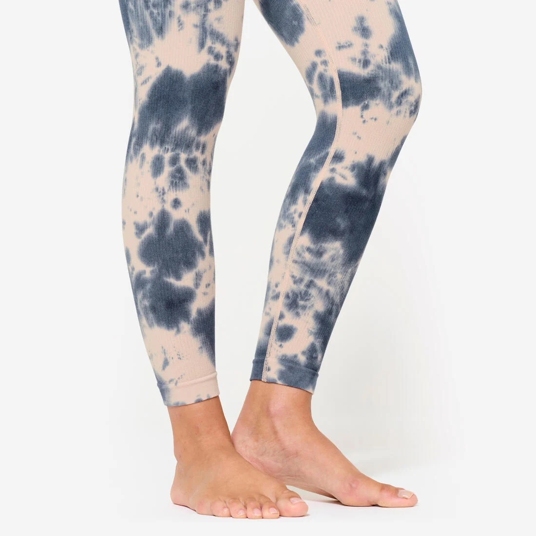Women's High-Waisted Fitness Leggings - Pink & Blue — تصویر 6