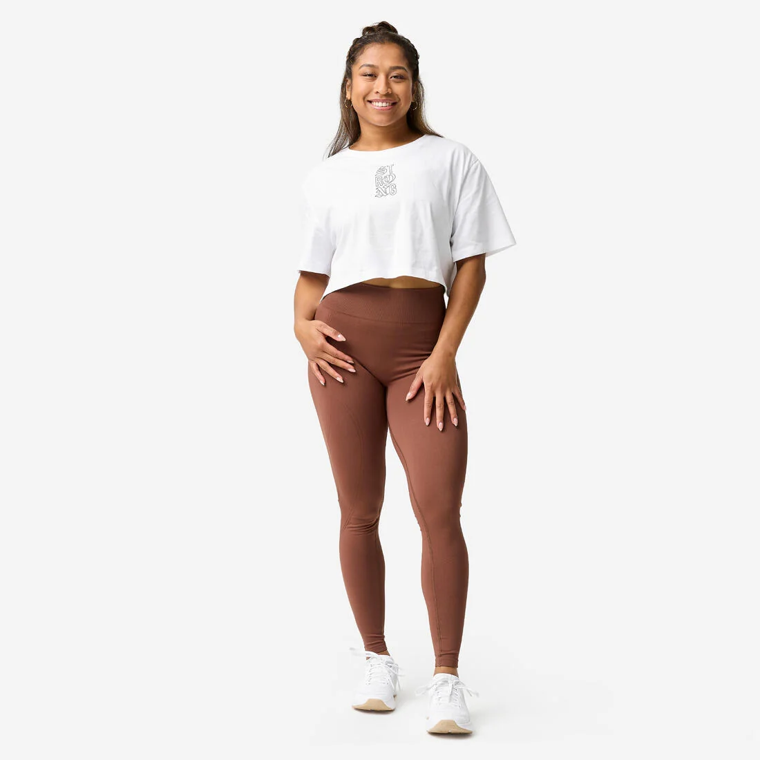 Women's high-waisted seamless push-up sports leggings — تصویر 5