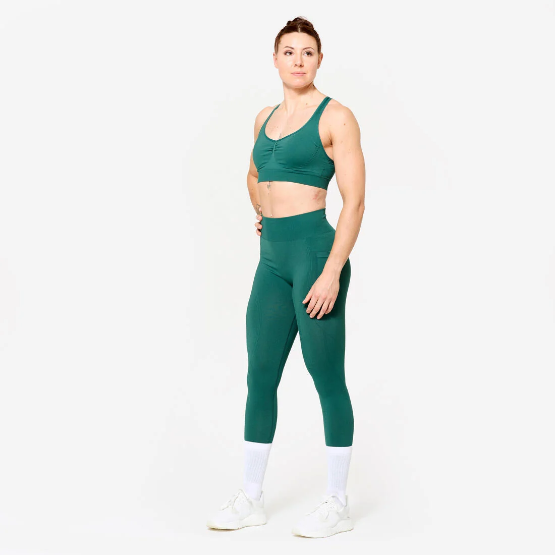Women's high-waisted seamless push-up sports leggings — تصویر 4
