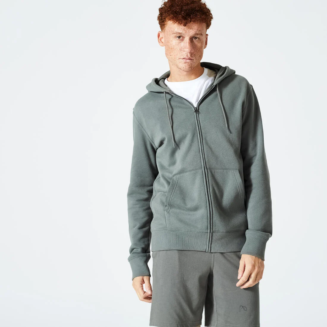 Men's Fleece Zip-Up Fitness Hoodie — تصویر 1