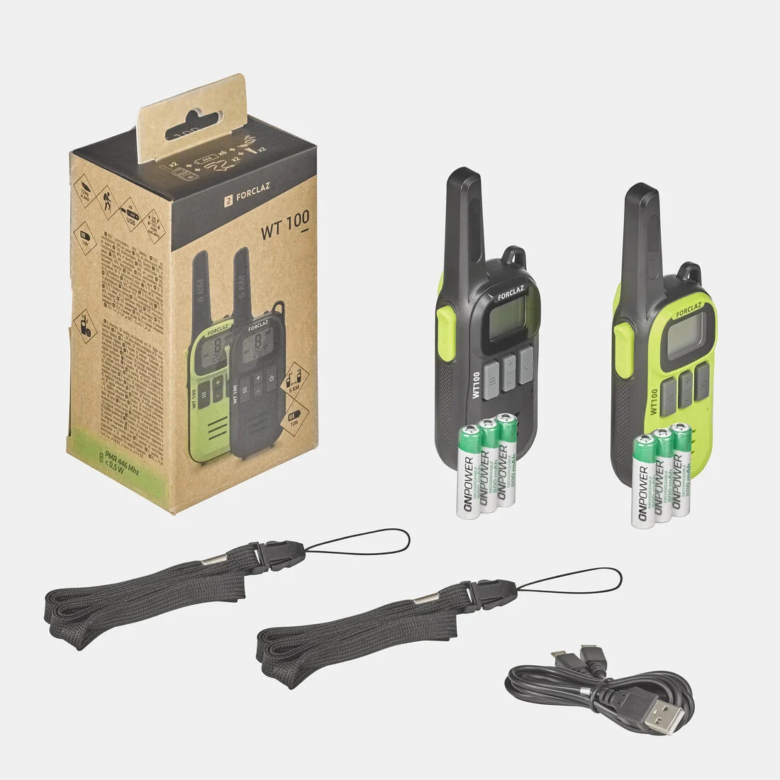 Pair of USB rechargeable walkie talkies - 5 km - WT100 — تصویر 6