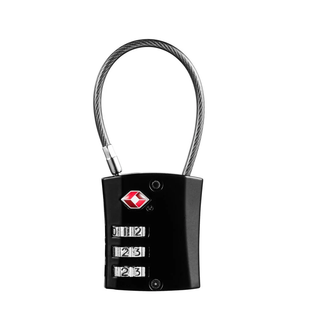 Cable travel combination lock, Travel TSA - Black — تصویر 3