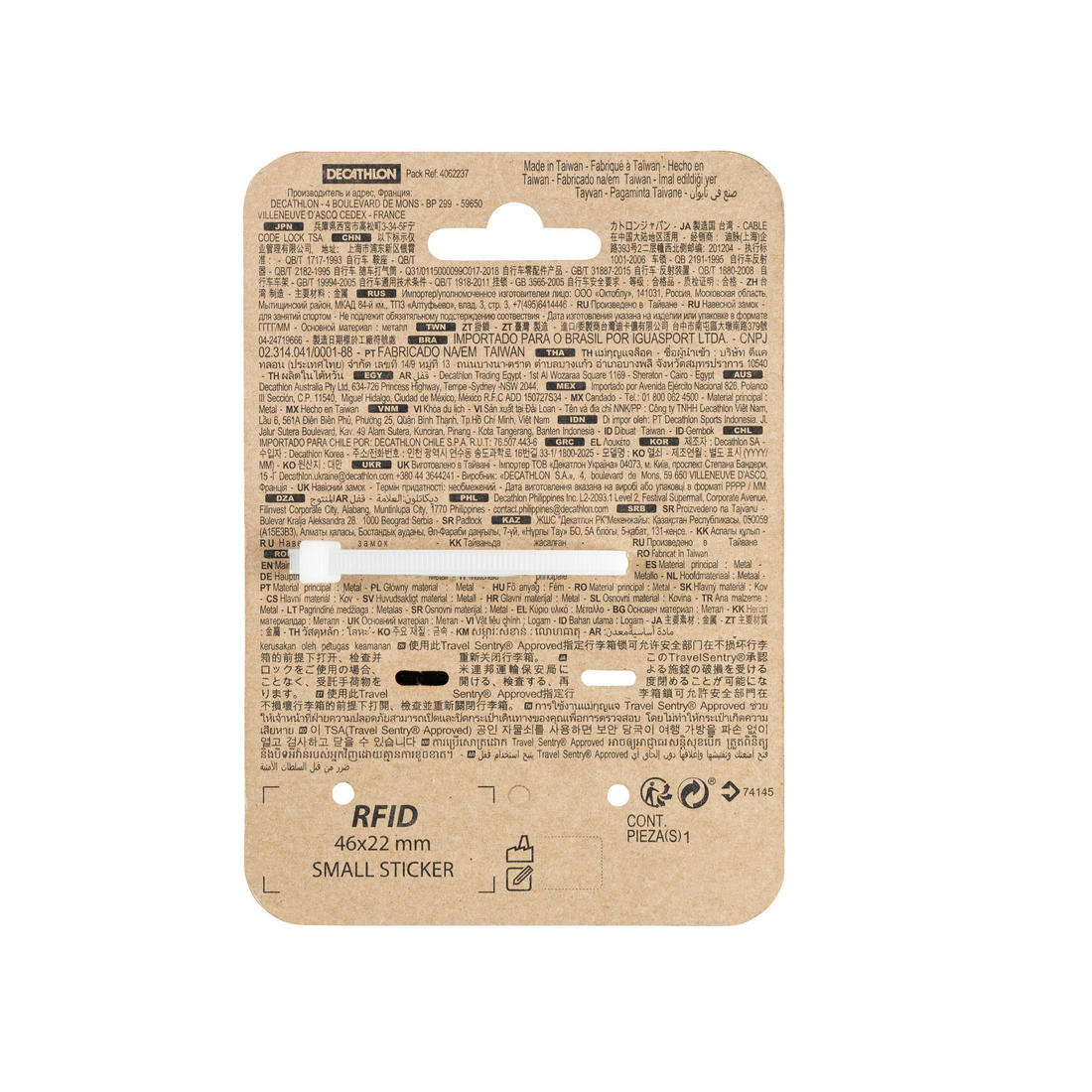 Cable travel combination lock, Travel TSA - Black — تصویر 5