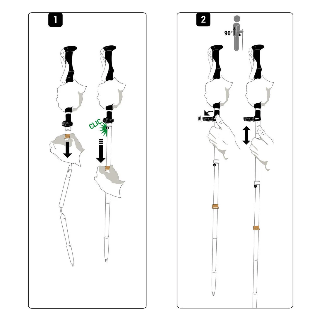 1 Ultra compact Trekking Pole - MT900 Black — تصویر 2