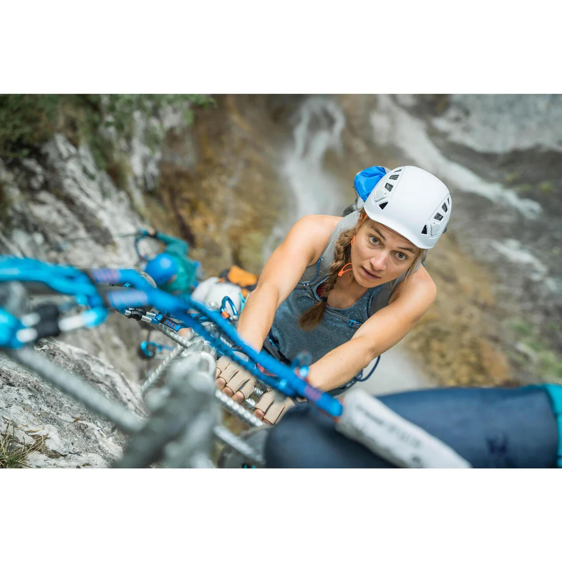 CLIMBING AND MOUNTAINEERING HELMET - ROCK GREY — تصویر 7