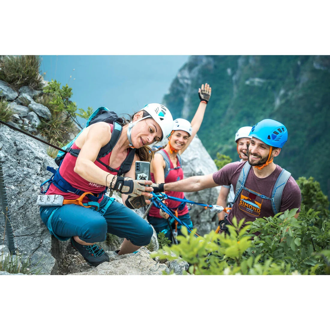 CLIMBING AND MOUNTAINEERING HELMET - ROCK GREY — تصویر 8