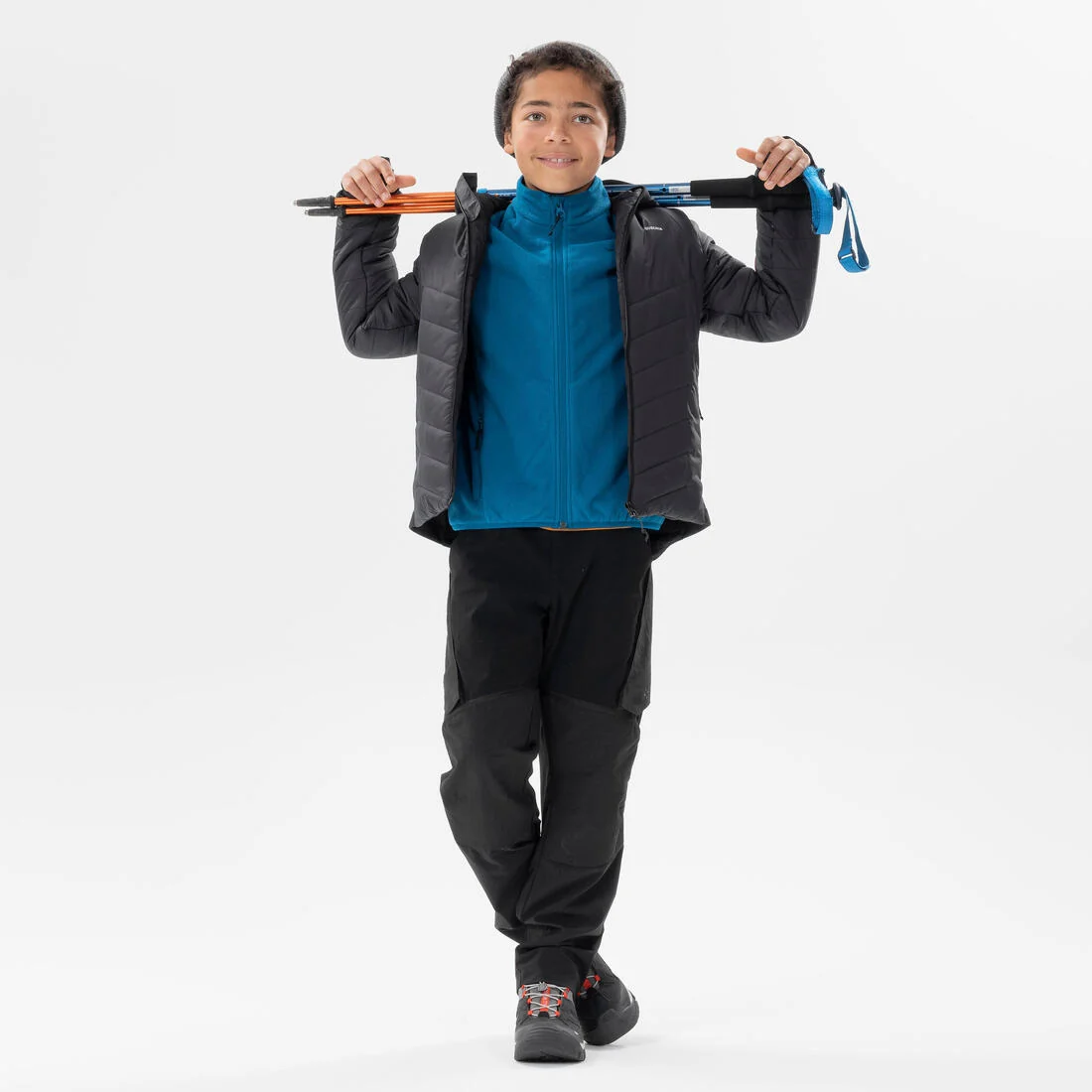 KIDS’ PADDED HIKING JACKET - HYBRID AGED 7-15 — تصویر 5