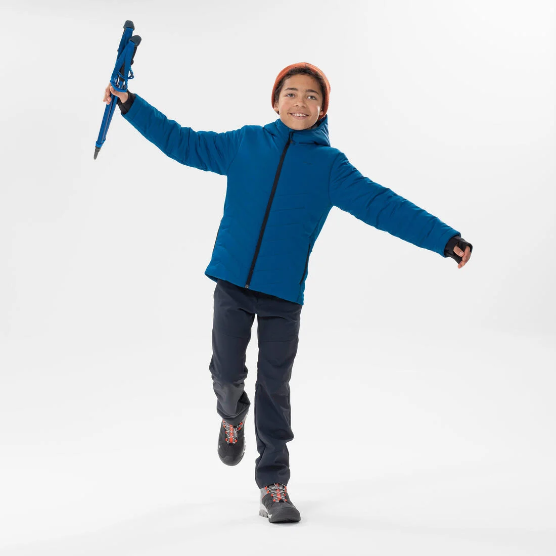 KIDS’ PADDED HIKING JACKET - HYBRID AGED 7-15 — تصویر 4