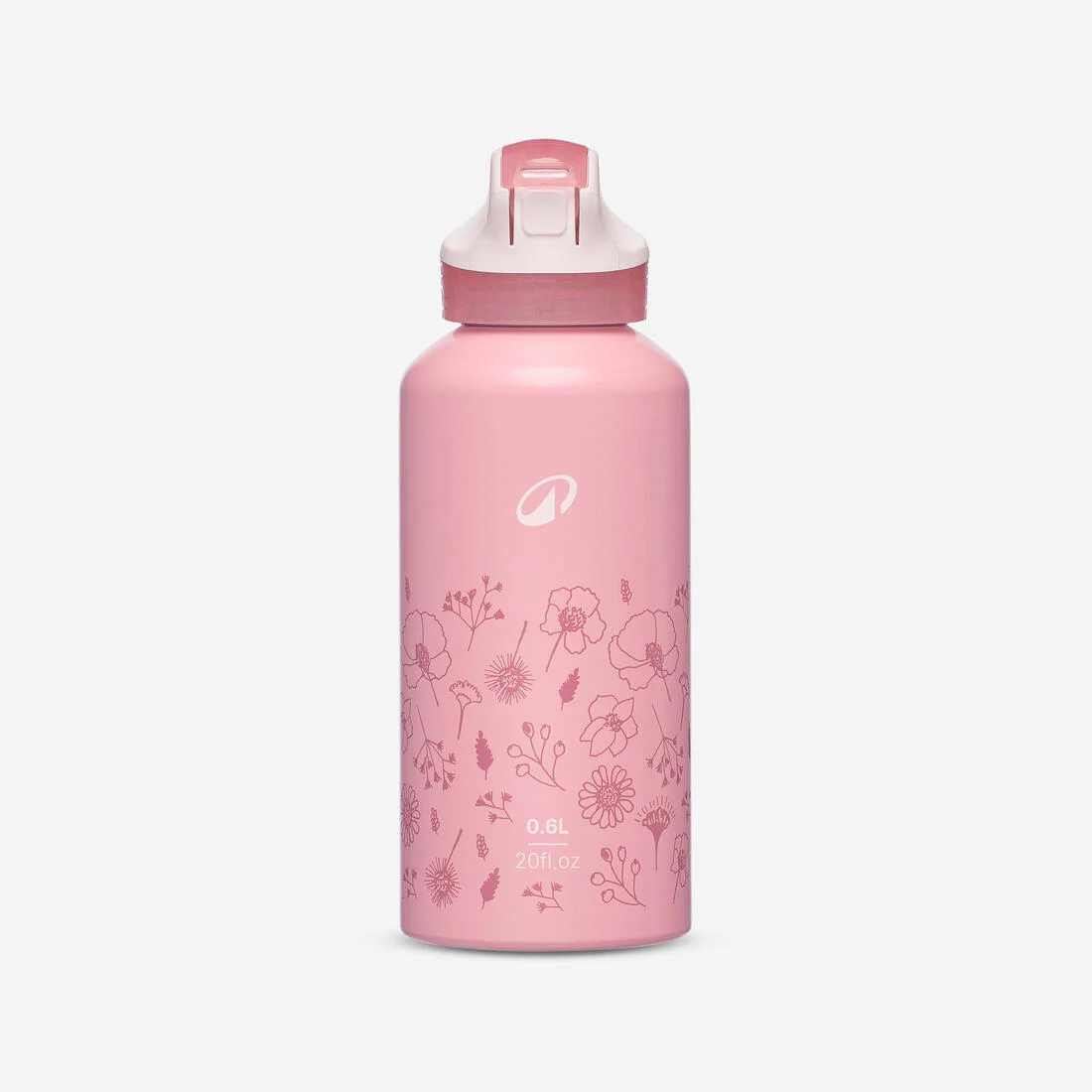 Kids’ 0.6 L recycled aluminium water flask with instant cap, pipette and straw — تصویر 5