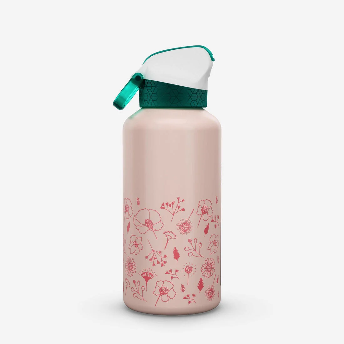 Kids’ 0.6 L recycled aluminium water flask with instant cap, pipette and straw — تصویر 8