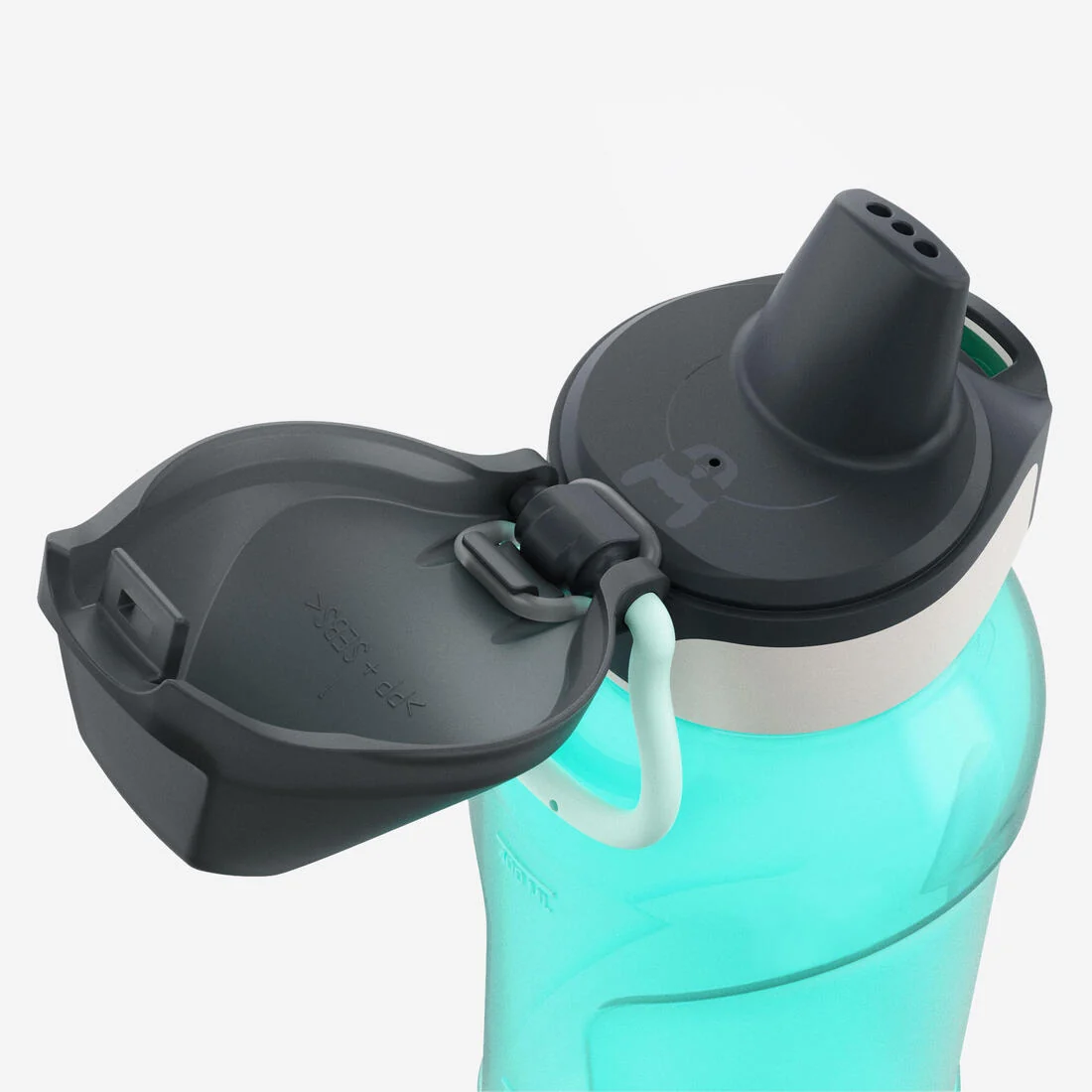 0.5 L Ecozen® kids’ stain. steel water flask 500 with instant stopper for hiking — تصویر 5
