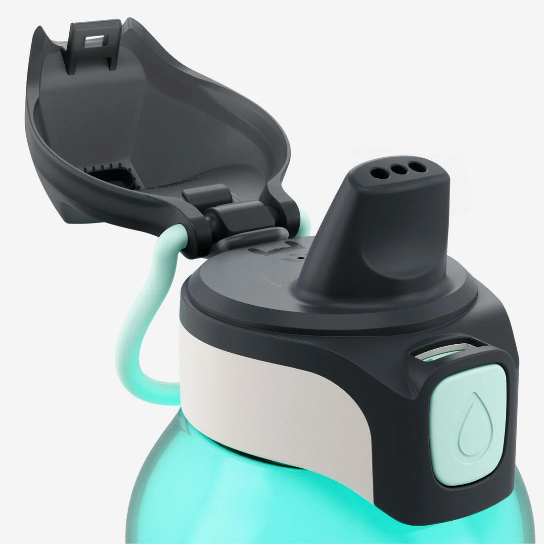 0.5 L Ecozen® kids’ stain. steel water flask 500 with instant stopper for hiking — تصویر 4