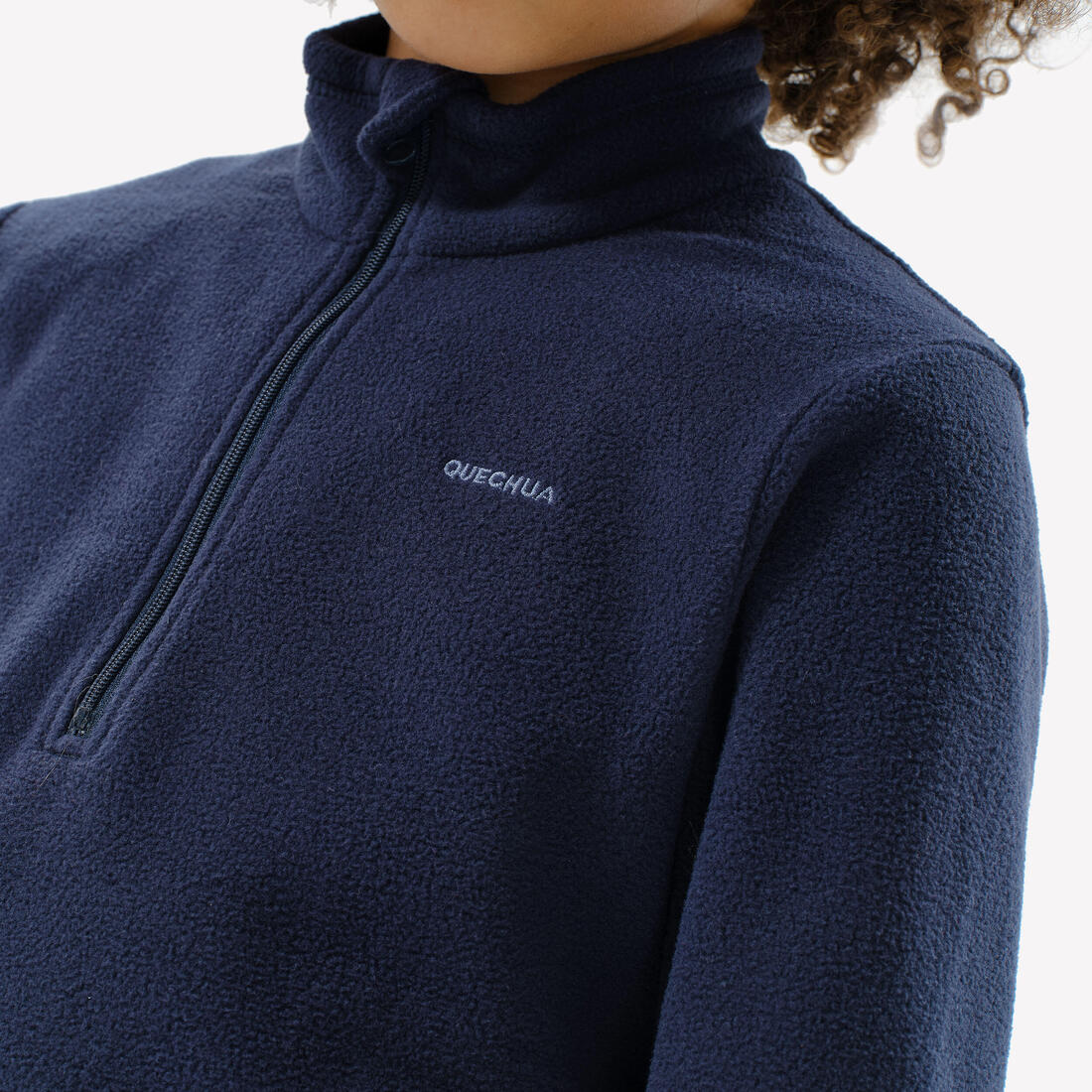 Kids’ hiking fleece jacket MH100 Half Zip - 7-15 years — تصویر 7