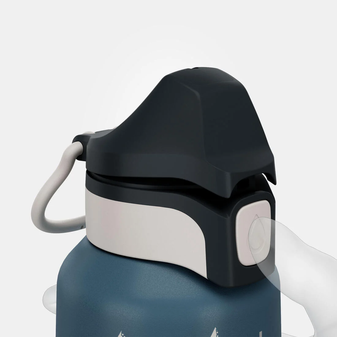 Kids' 0.6 L stainless steel (75% recycled) water bottle with a snap-on cap — تصویر 7