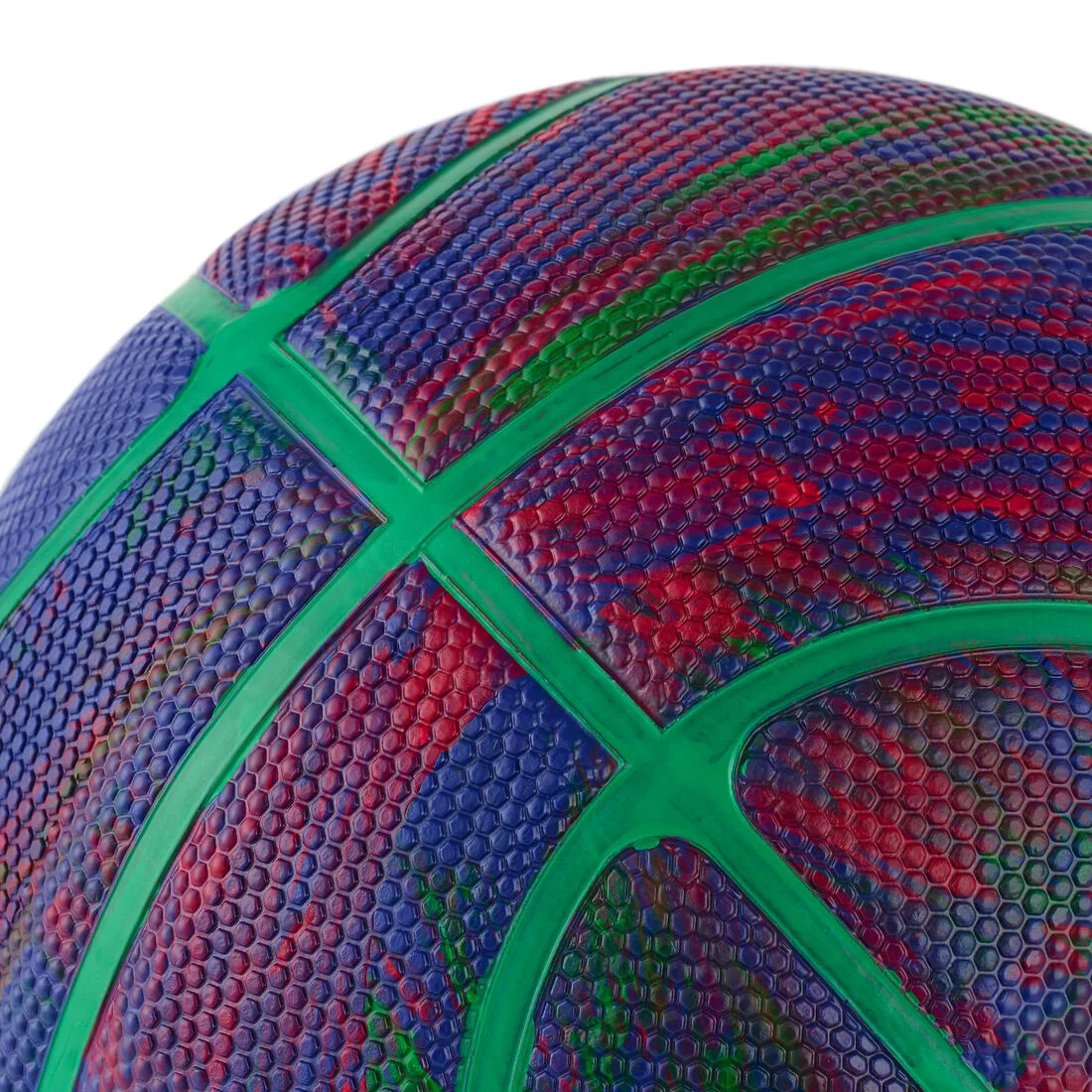 Size 3 Basketball K500R - Purple/Red/Green — تصویر 4