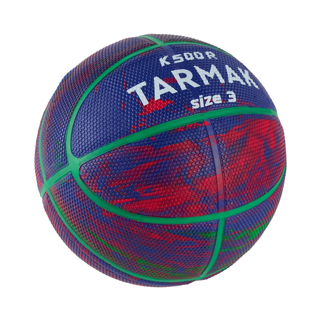 Size 3 Basketball K500R - Purple/Red/Green — تصویر 2