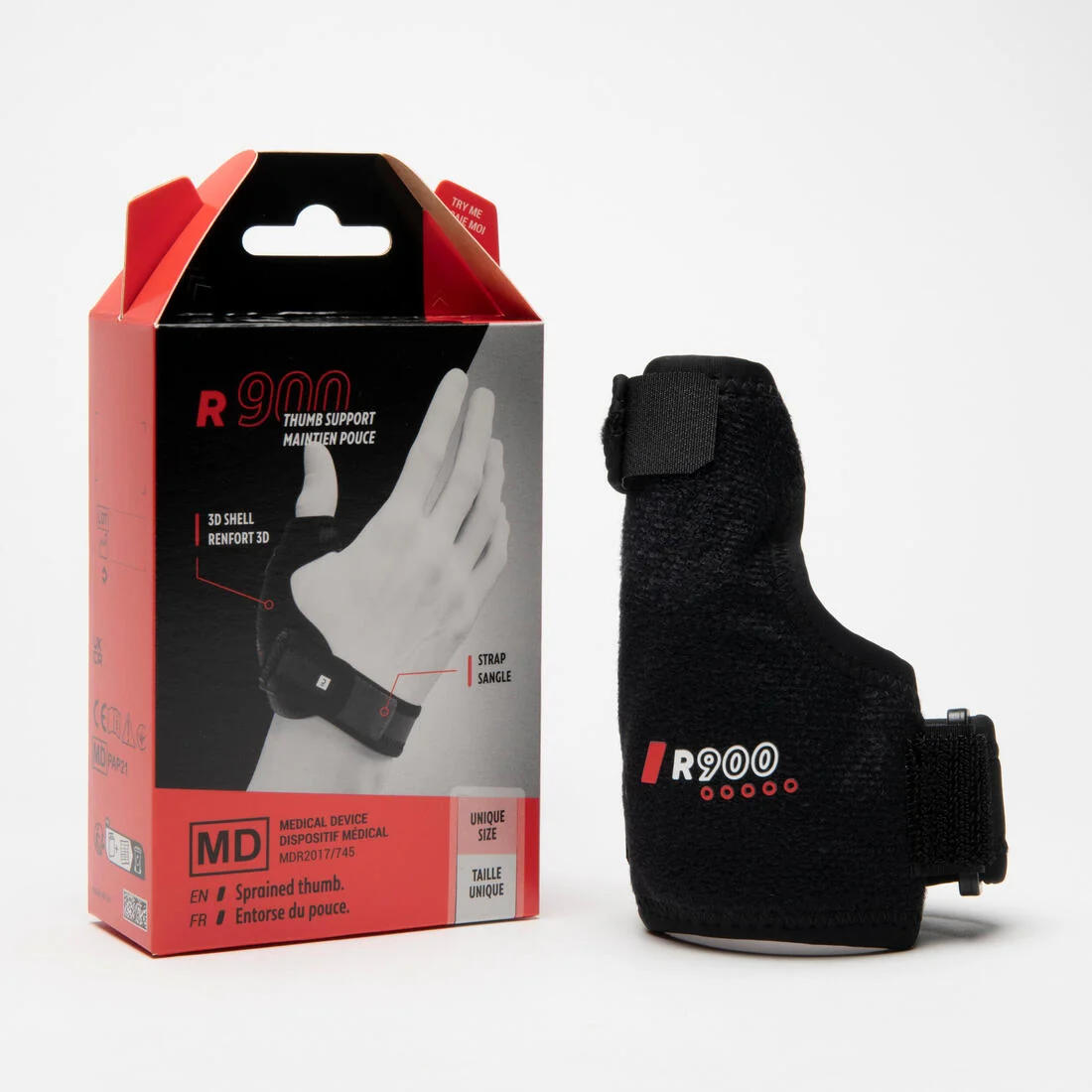 Adult Left/Right Thumb Brace R900 - Black — تصویر 4