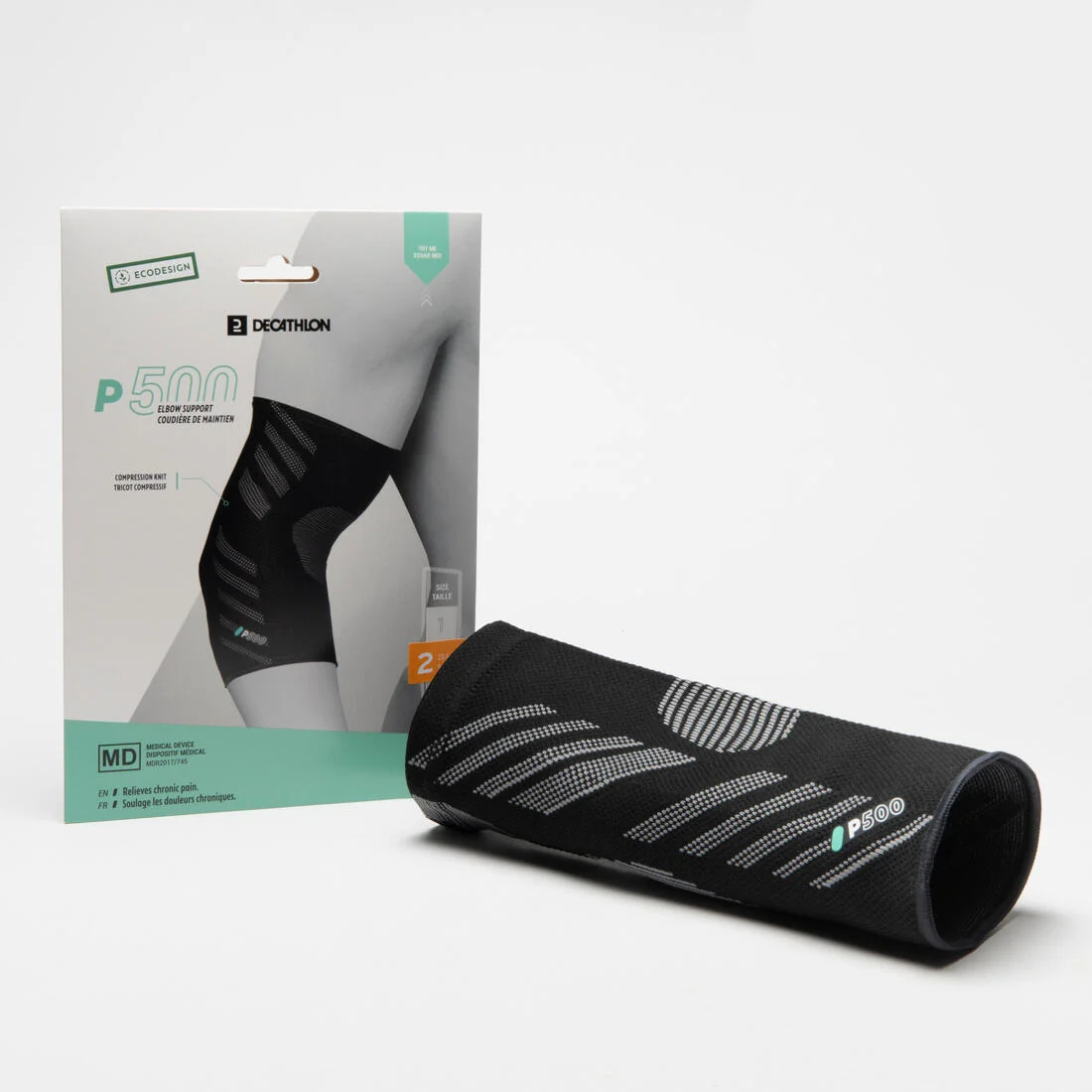 Adult Right/Left Elbow Brace P500 - Black — تصویر 2