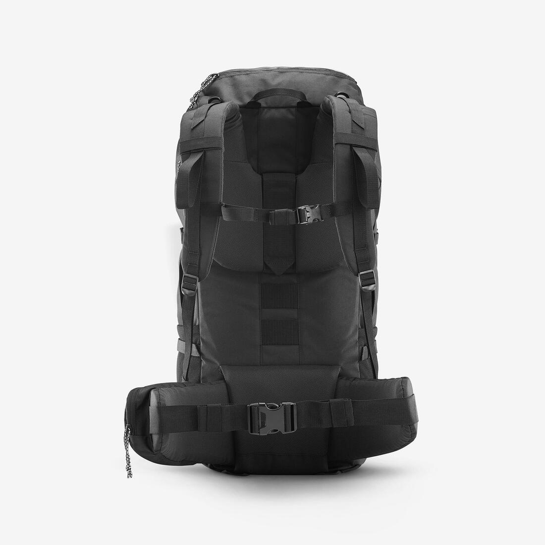 50L Hiking Backpack Black - MT100 — تصویر 3