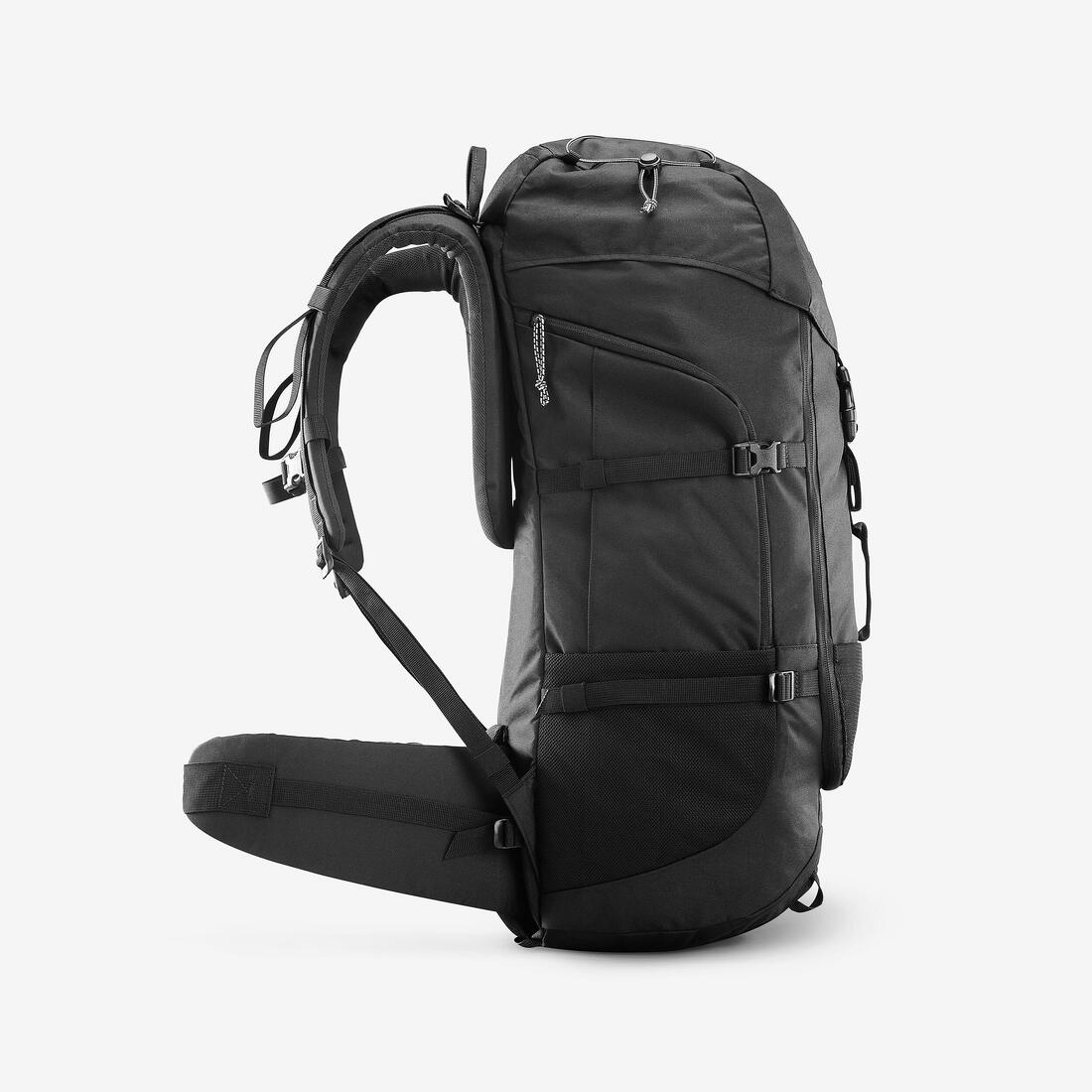 50L Hiking Backpack Black - MT100 — تصویر 4