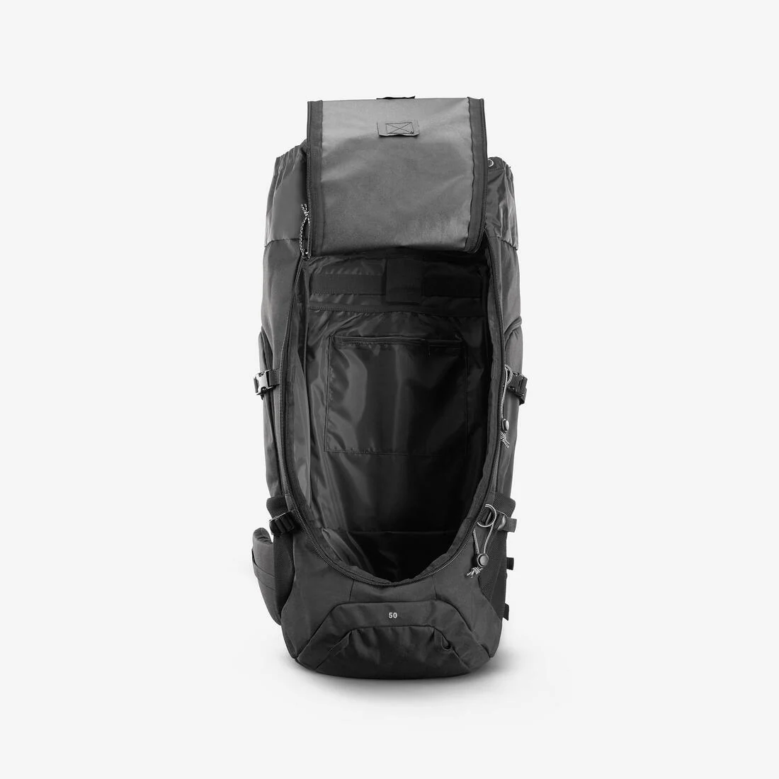 50L Hiking Backpack Black - MT100 — تصویر 5