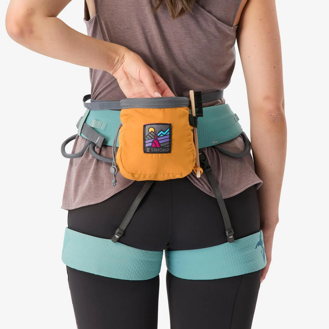 CLIMBING CHALK BAG VERTIKA SIZE L - OCHRE — تصویر 5