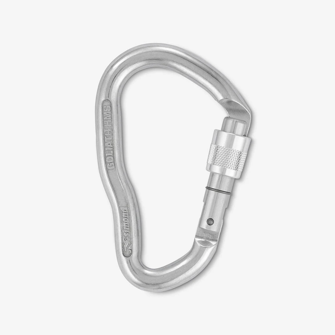 HMS mountaineering and climbing screwgate carabiner goliath secure grey — تصویر 1