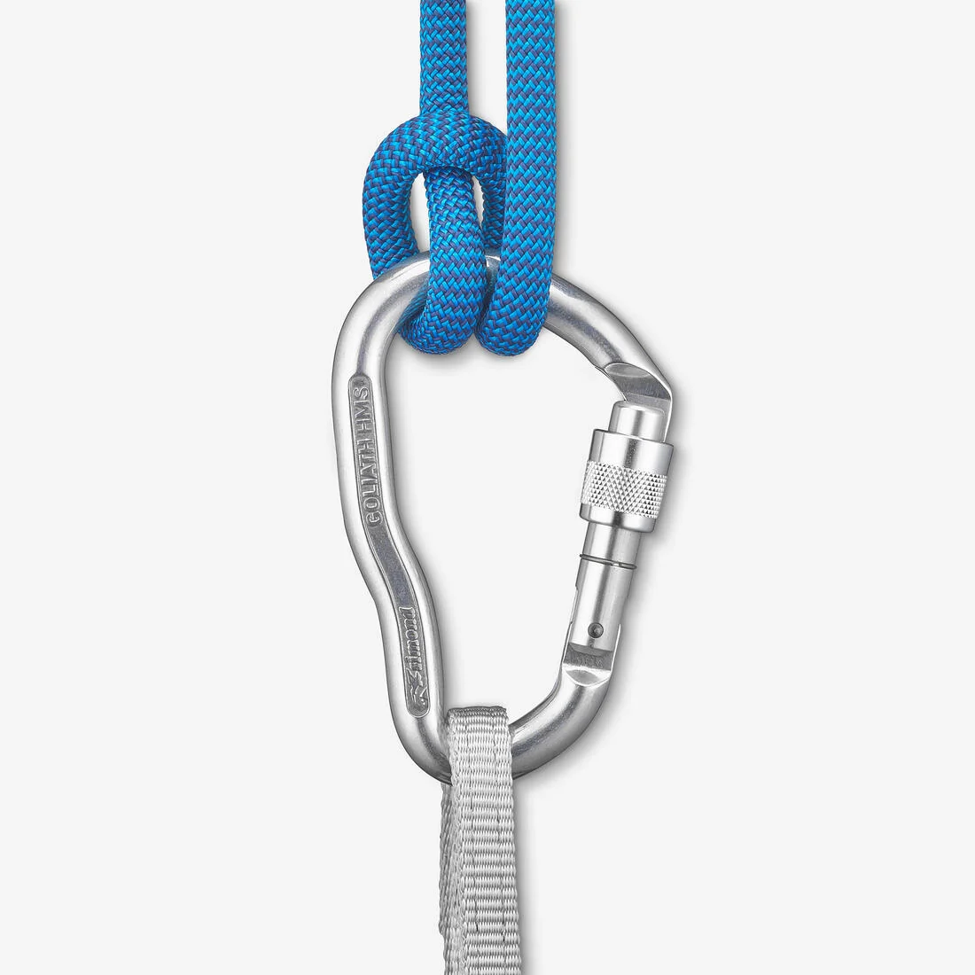 HMS mountaineering and climbing screwgate carabiner goliath secure grey — تصویر 4