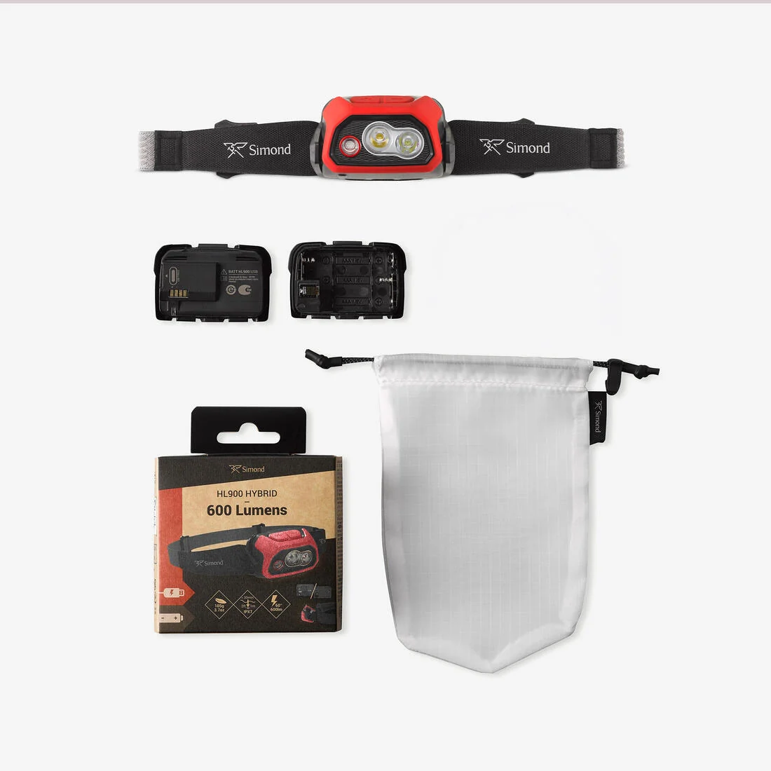 Rechargeable Head Torch - 600 lumen - HL900 USB V3 — تصویر 2