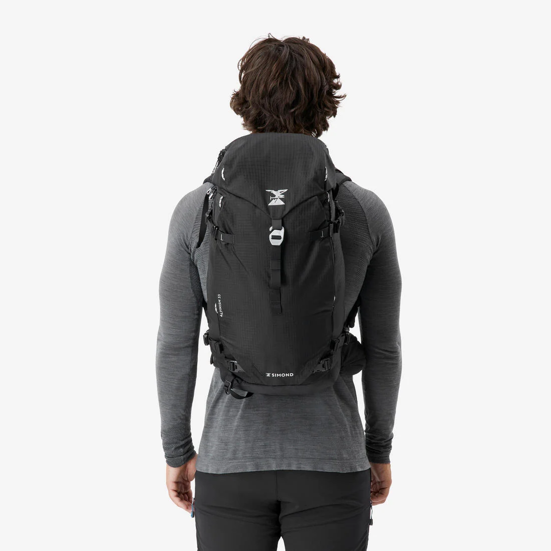 Versatile and modular mountaineering backpack, Alpinism 33 Black — تصویر 2
