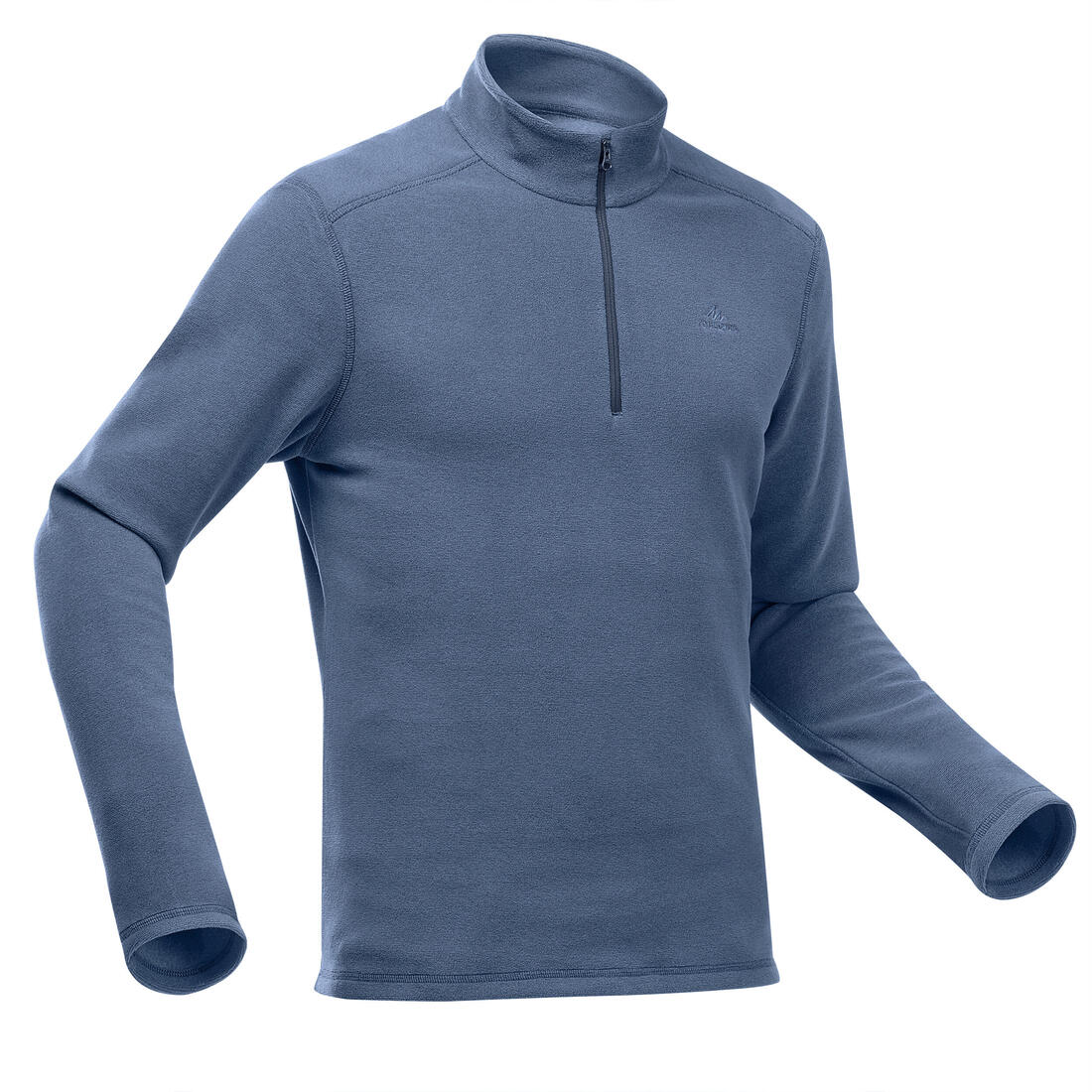 Men’s Mountain Hiking Fleece MH100 Half Zip - Blue — تصویر 7
