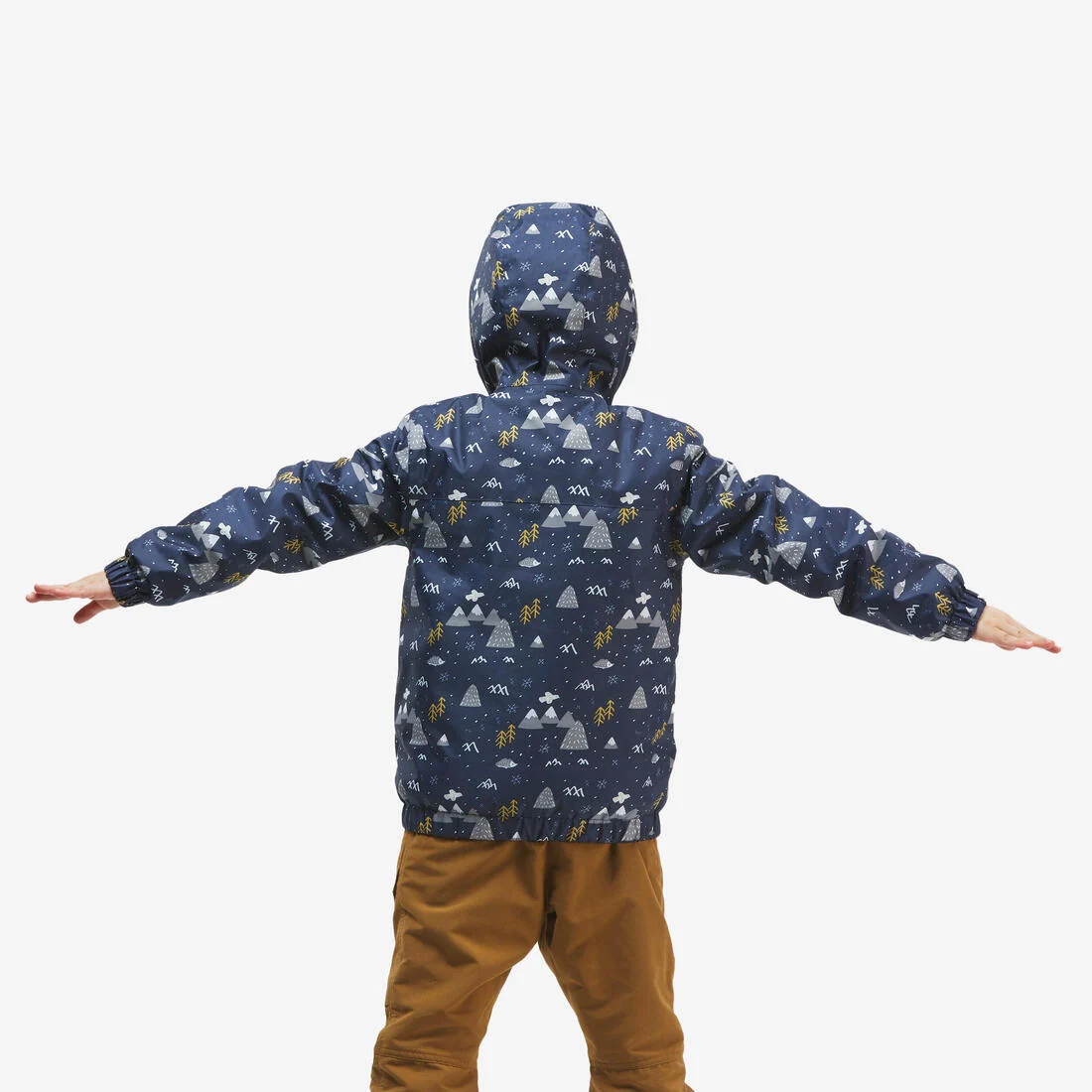 Kids’ waterproof winter jacket 100, 2-5 years - Blue — تصویر 4