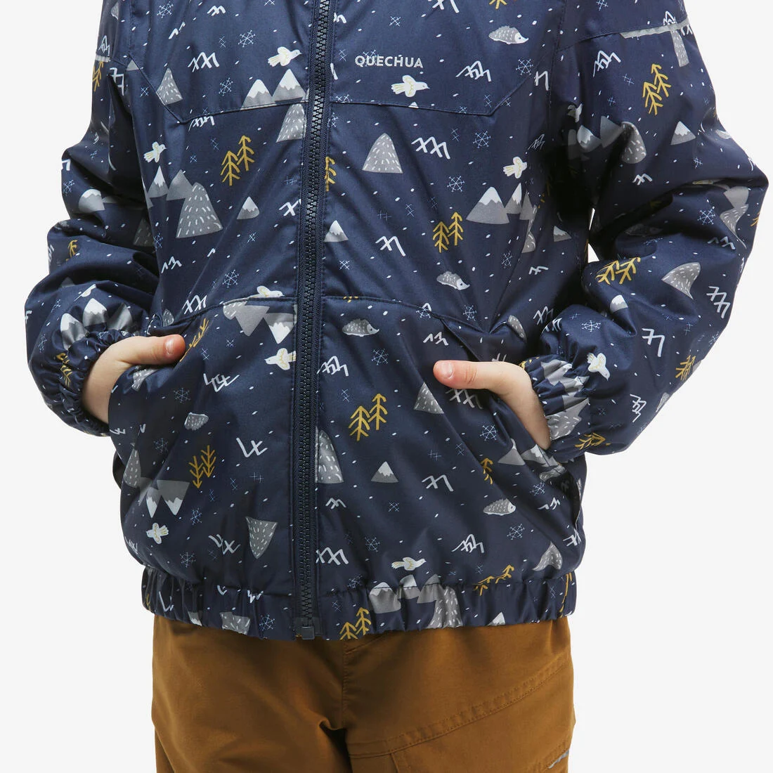 Kids’ waterproof winter jacket 100, 2-5 years - Blue — تصویر 6