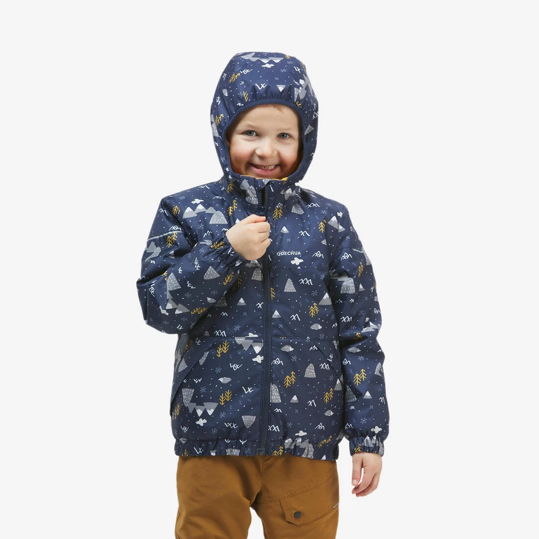 Kids’ waterproof winter jacket 100, 2-5 years - Blue — تصویر 2