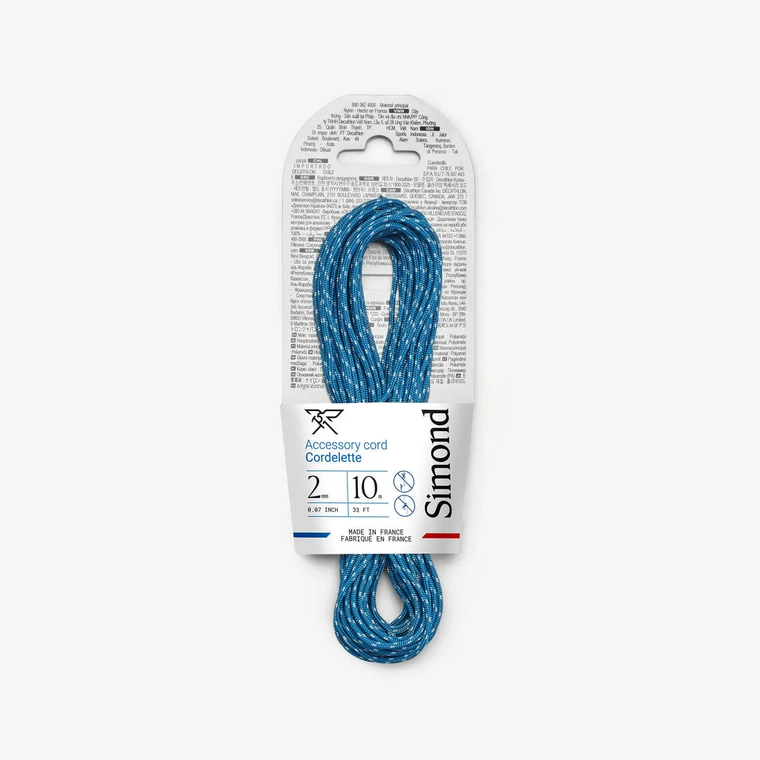 Climbing and Mountaineering Cordelette 2 mm x 10 m - Blue — تصویر 1