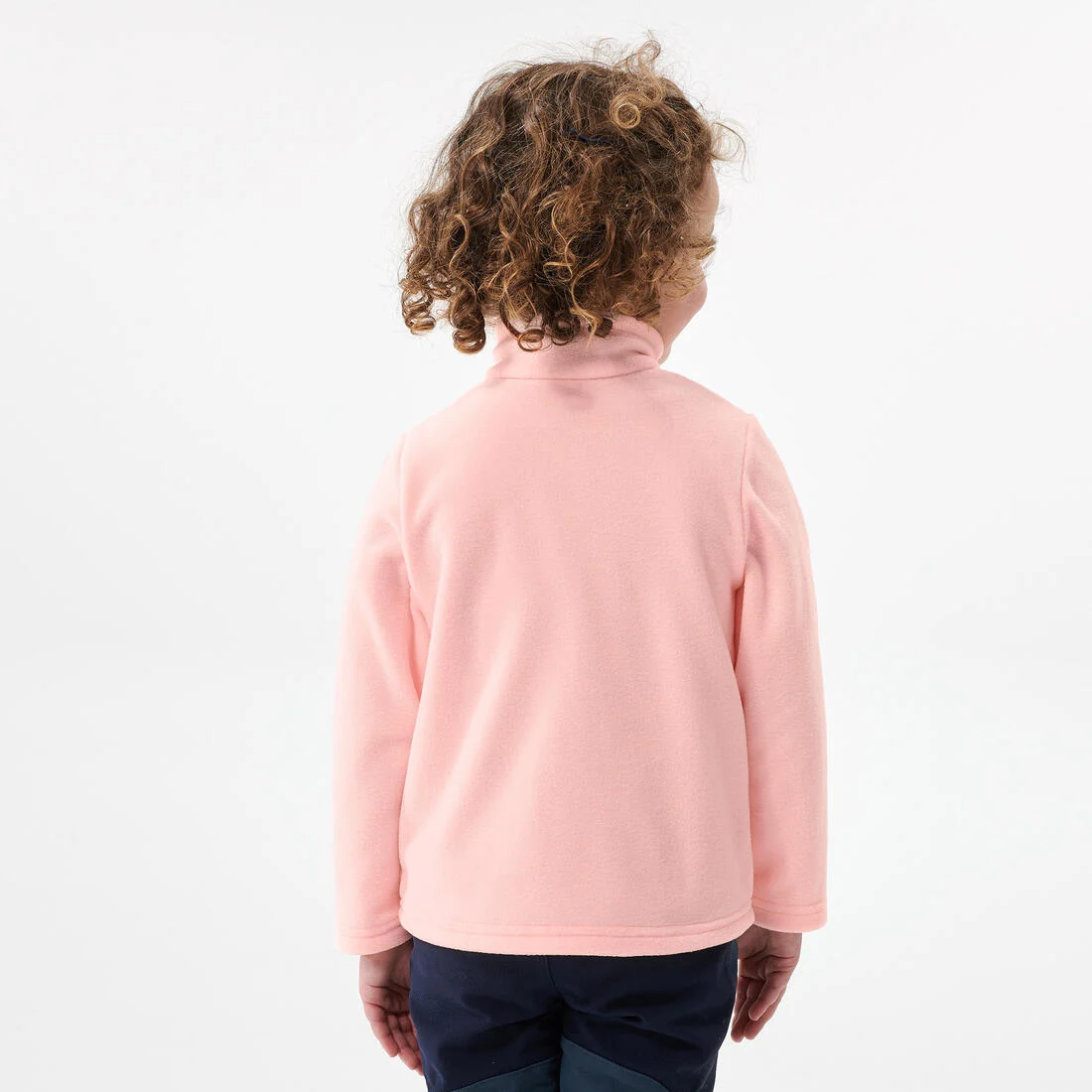 Kids’ Hiking Fleece - MH100 Aged 2-6 - Pink — تصویر 2