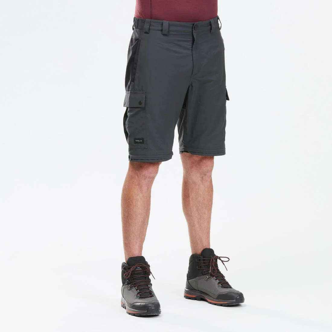 Men's Mountain Trekking Durable 2-in-1 Zip-Off Trousers MT100 — تصویر 6