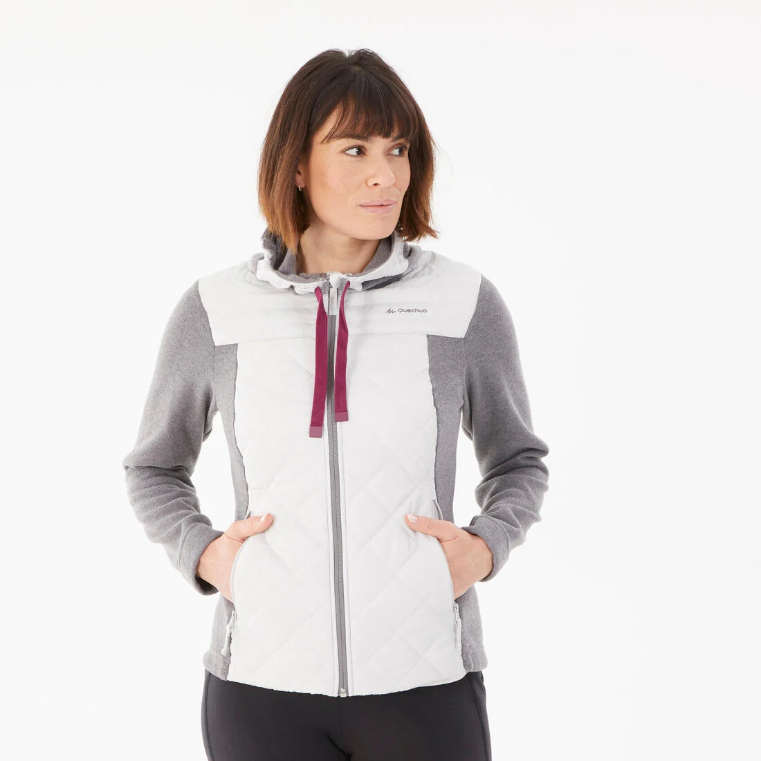 Women’s Hiking Hooded Sweatshirt - NH100 Hybrid — تصویر 4