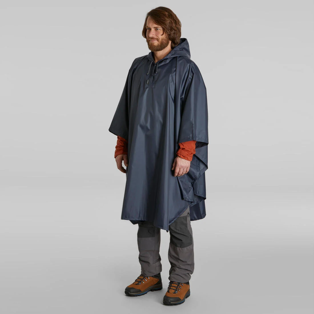 Hiking Rain Poncho - FORCLAZ MT 100 - 30 L - BLUE — تصویر 8